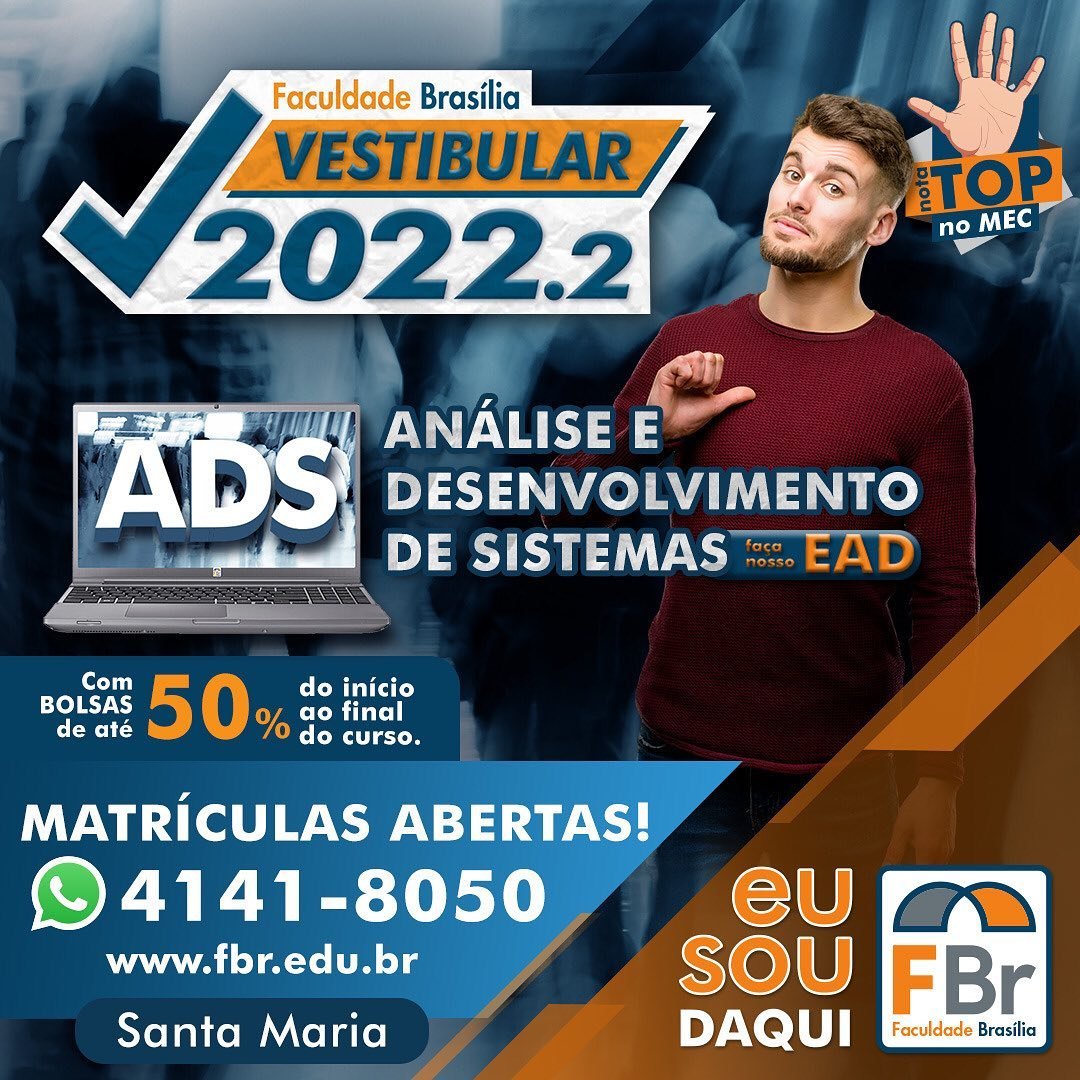 Análise e Desenvolvimento de Sistemas é com a FBr na sua plataforma ESD. Com apenas 2 anos e meio, você estará pronto para concorrer às mais de 400.000 vagas abertas neste segmento! Dê um PLAY na sua carreira!!#ads
#vestibular
#tecnologia
#fbreusoudaqui